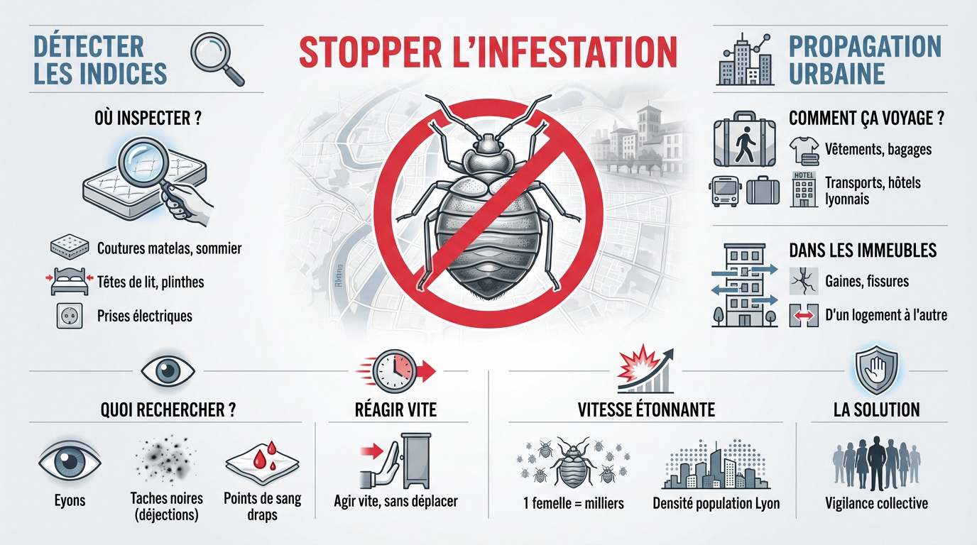 Traitement punaise de lit Lyon - Infographie pour stopper l'infestation