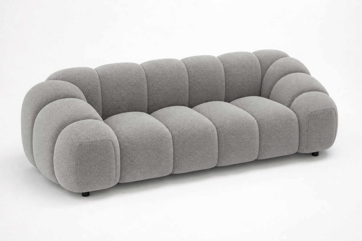 Canapé nuage AVA en velours texturé gris clair