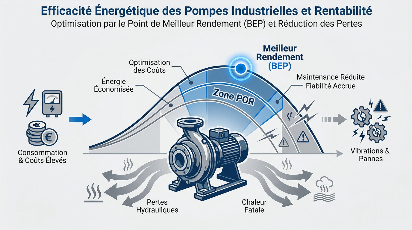 Optimisation de l'efficacité énergétique des pompes industrielles pour la rentabilité B2B