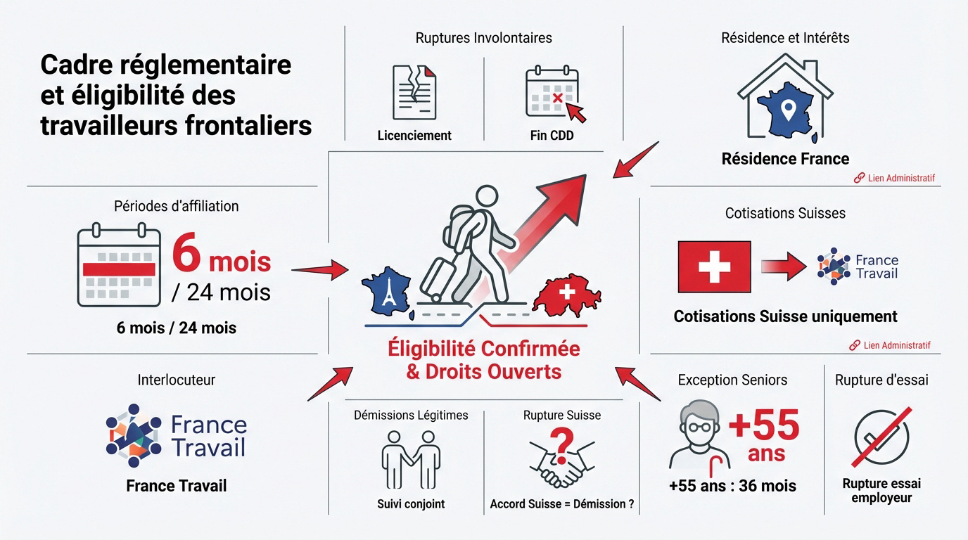 Réglementation du chômage pour les frontaliers franco-suisses