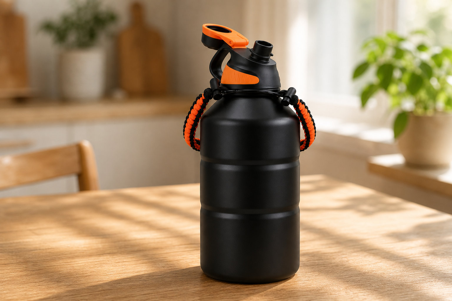Gourde inox 2L, Corde + format sport | Gourde & Co