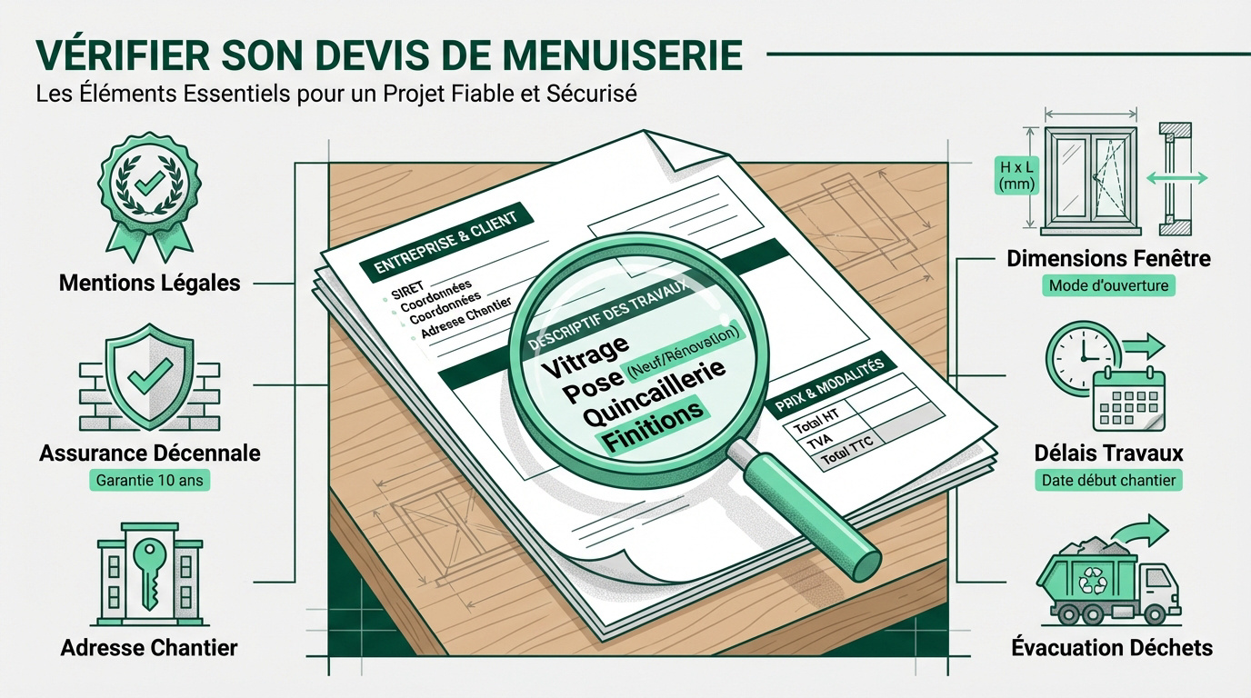 Vérification des points clés sur un devis de menuiserie sur mesure