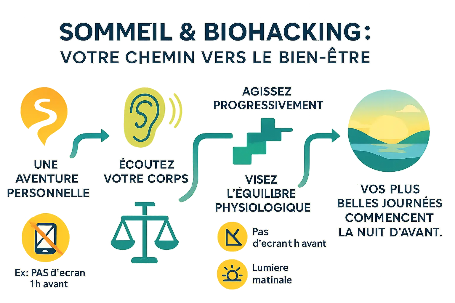 Illustration de biohacking du sommeil