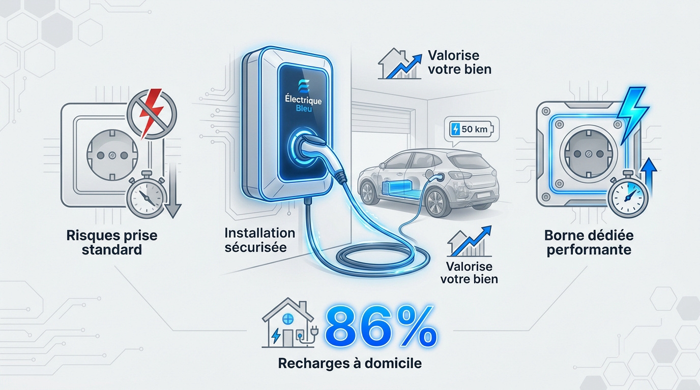Comparaison des solutions de recharge pour voiture hybride entre prise et borne murale