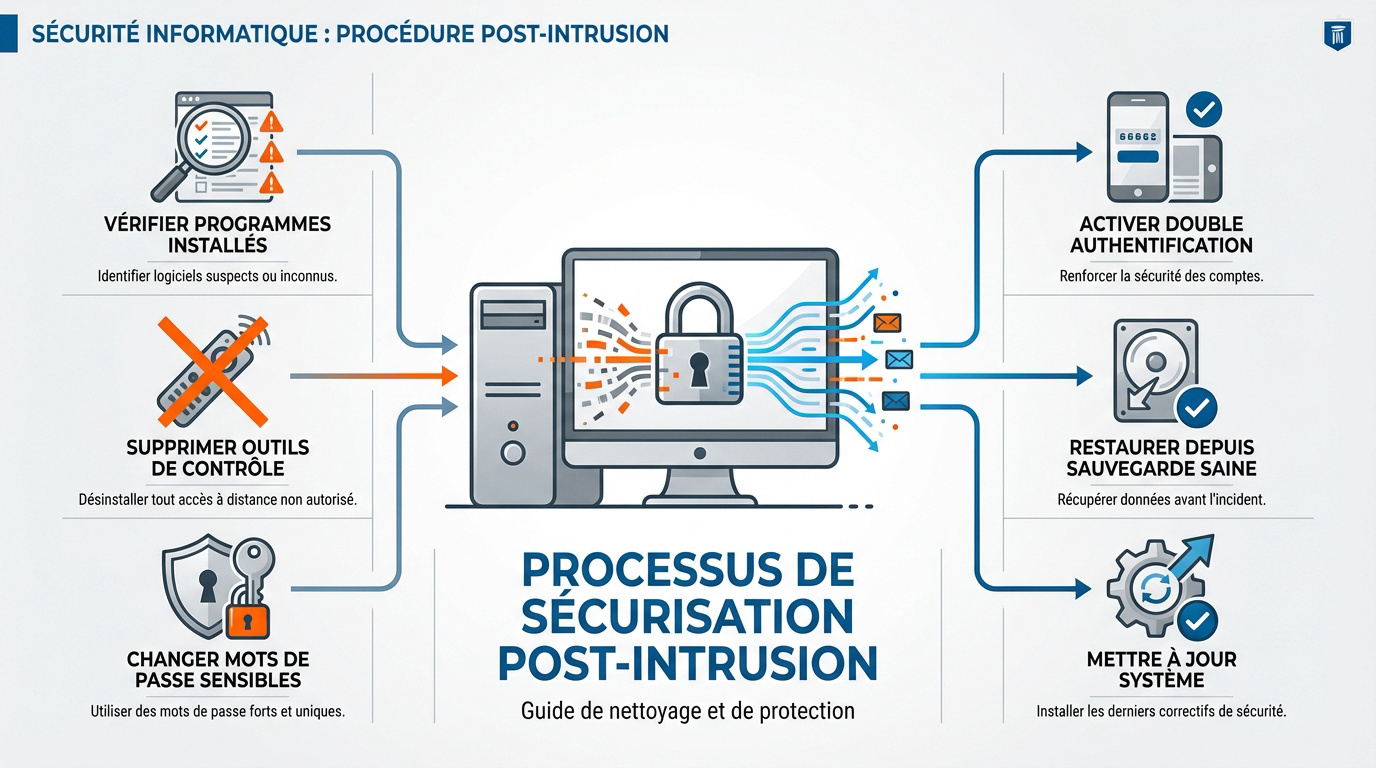 Procédure de nettoyage d'un ordinateur après une intrusion informatique