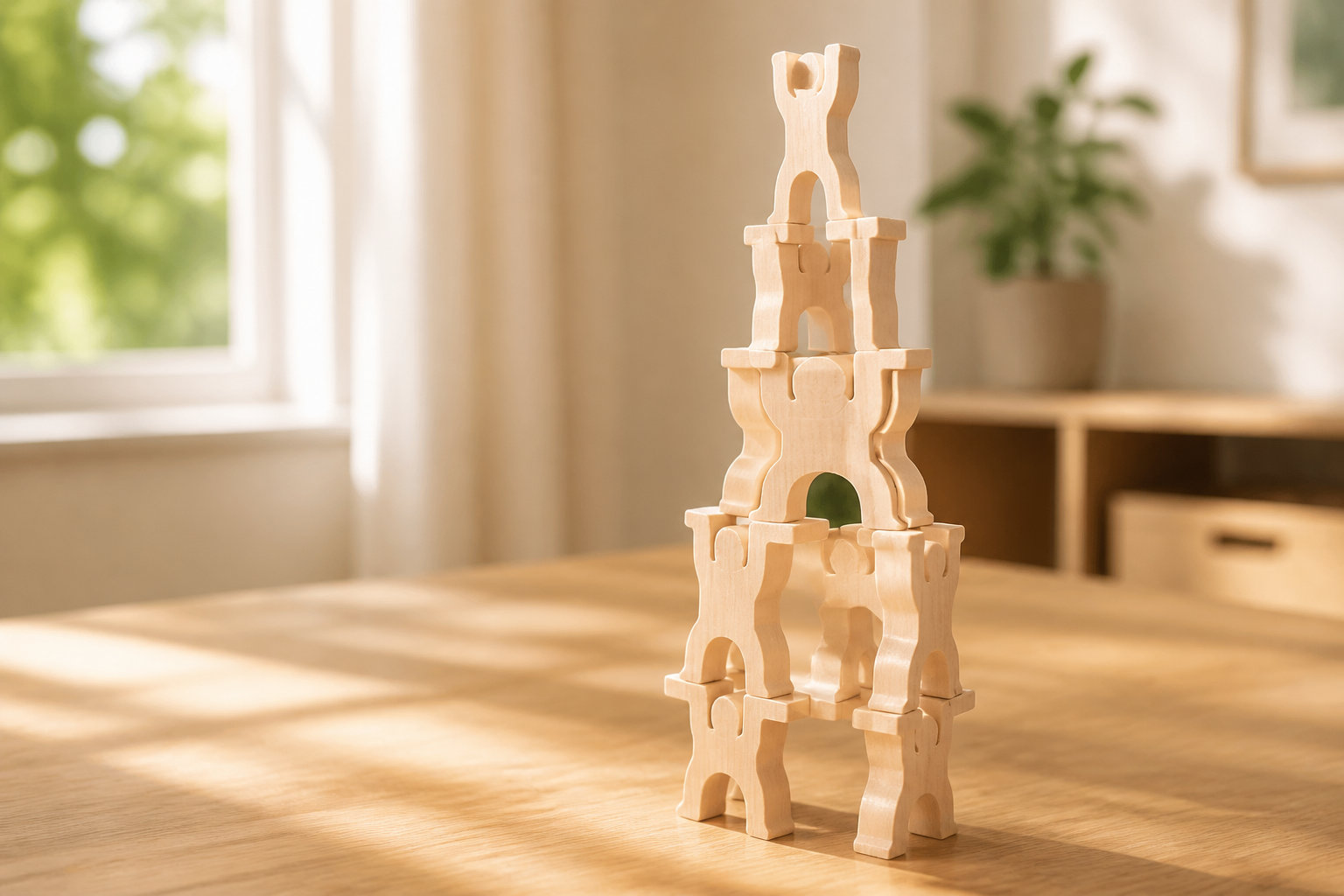 Jeu d'équilibre Montessori en bois
