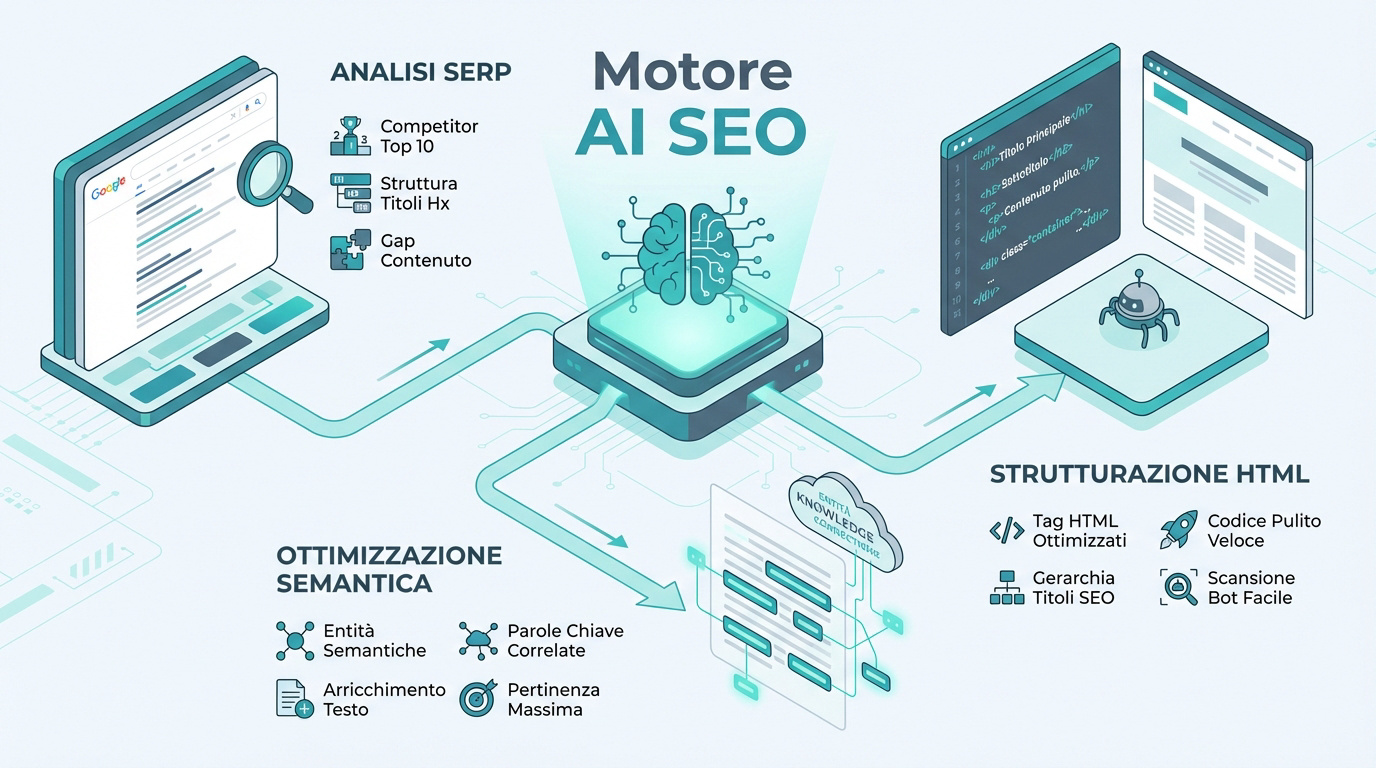 Processo di analisi SERP e ottimizzazione automatica con WiseWand