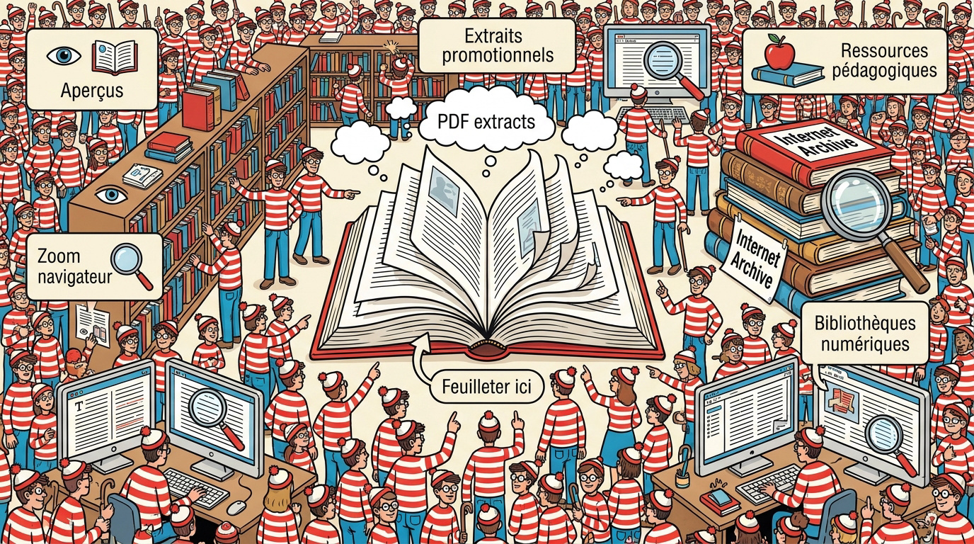 Consultation d'un livre Où est Charlie sur une plateforme de bibliothèque numérique
