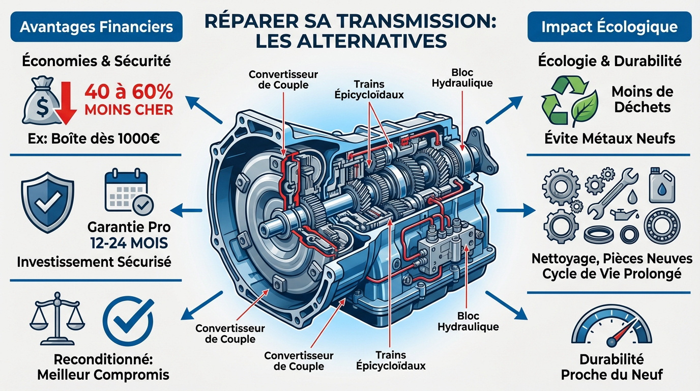Réparation et reconditionnement de boîte de vitesses automatique