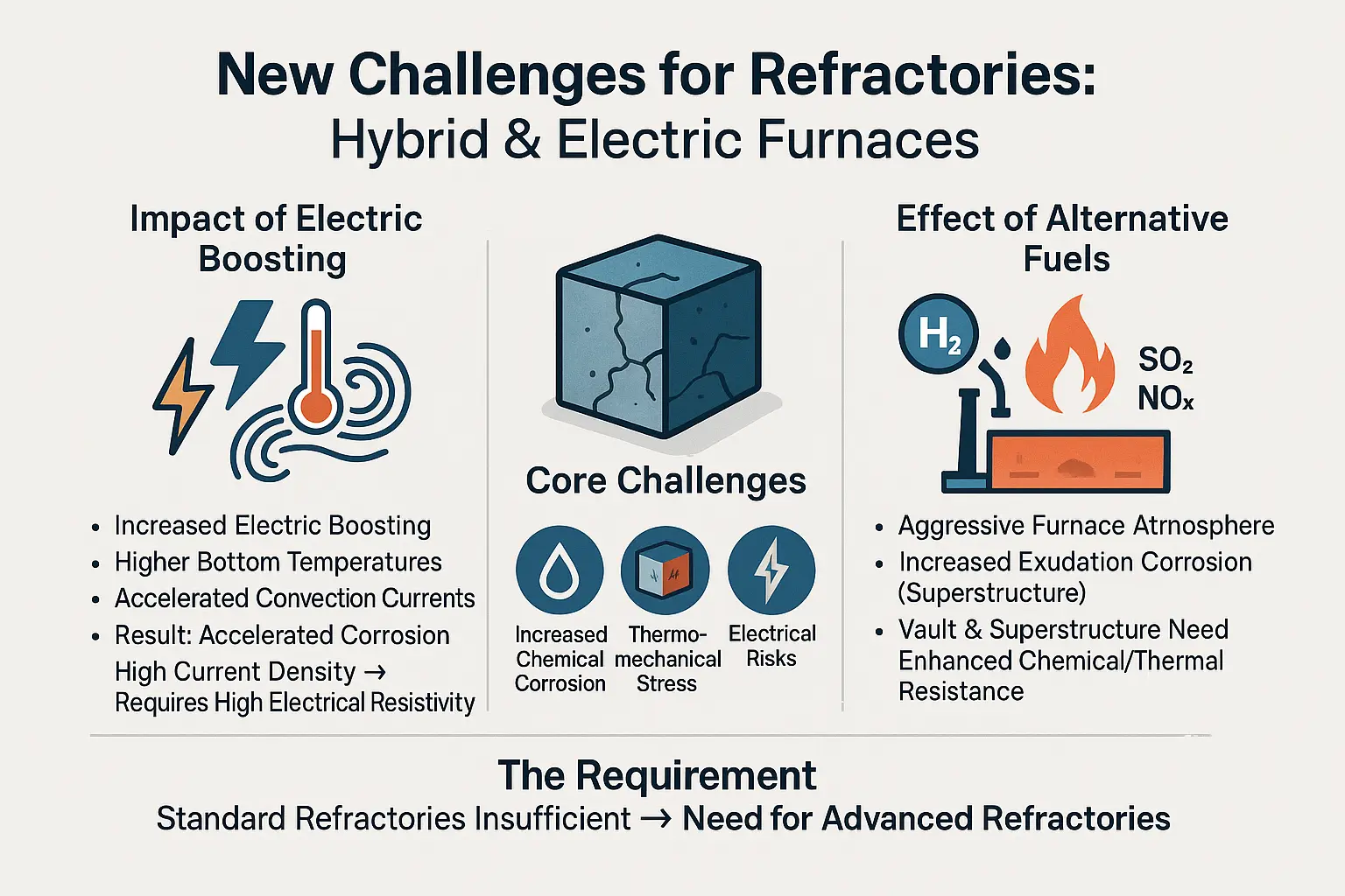 Refractory Challenges in Hybrid/Electric Furnaces