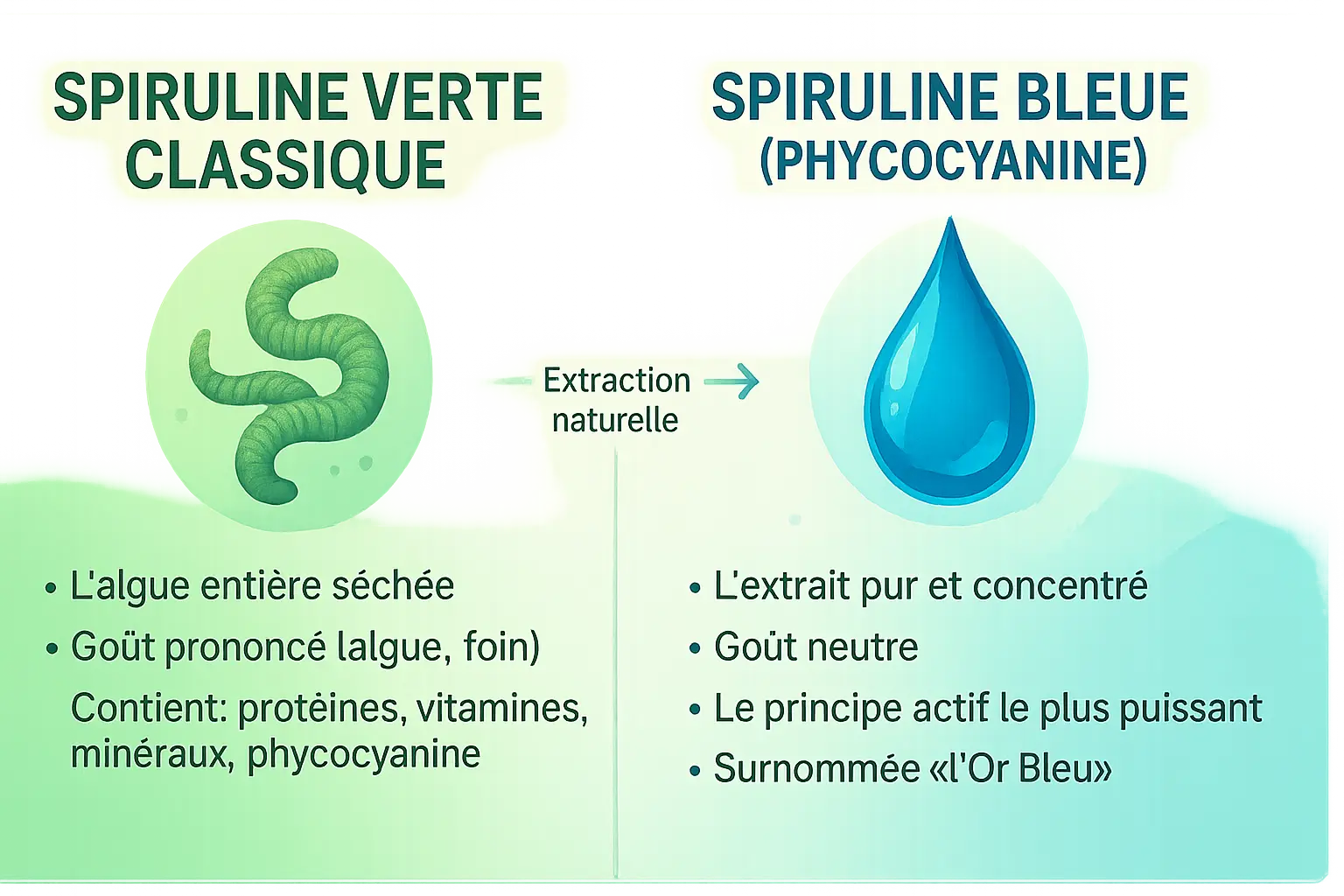 Spiruline bleue en poudre