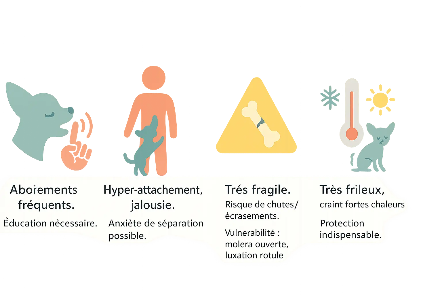 Infographie sur les défis de l'adoption d'un chihuahua