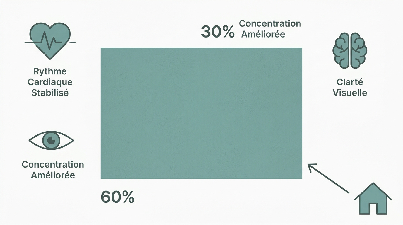 Infographie décoration intérieure utilisant la nuance vert d'eau apaisante