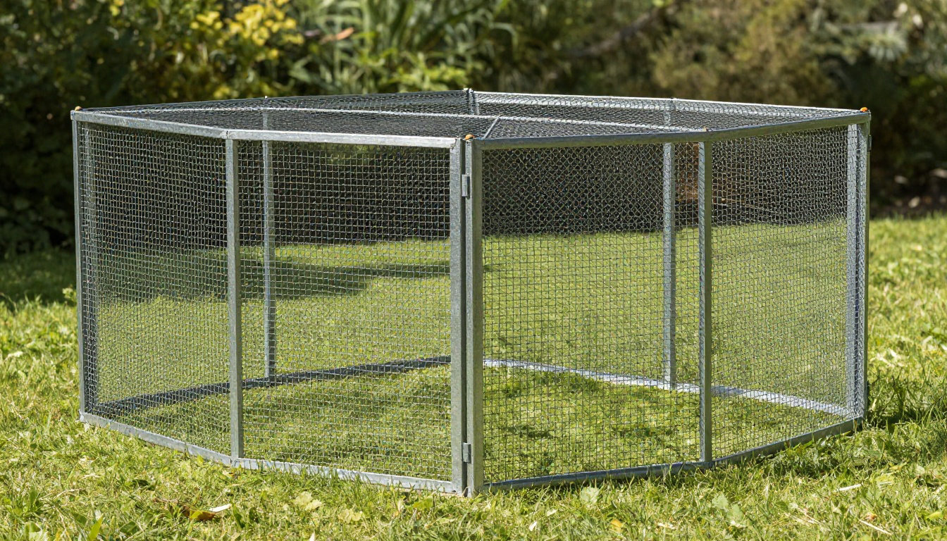 Clôture grillagée pour poulailler