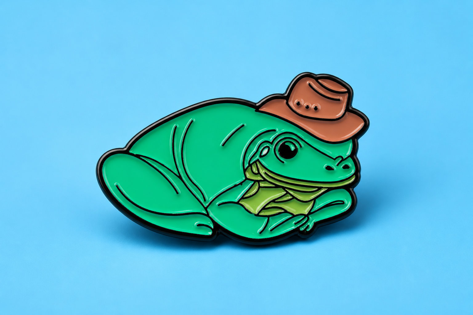 Giddy Up Slt Frog Pin With Cheeky Humor