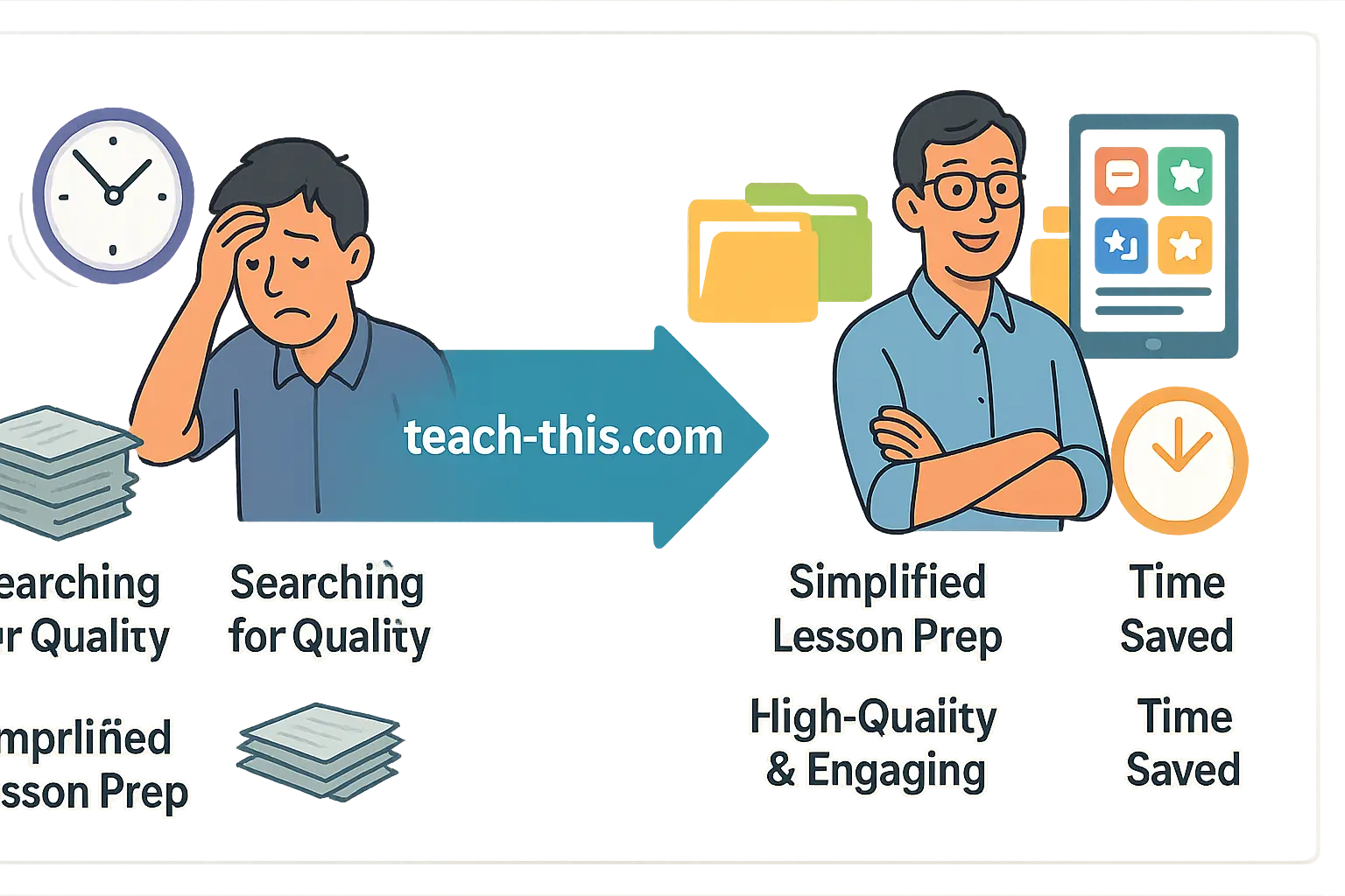 Teach-This.com interface showcasing ESL resources
