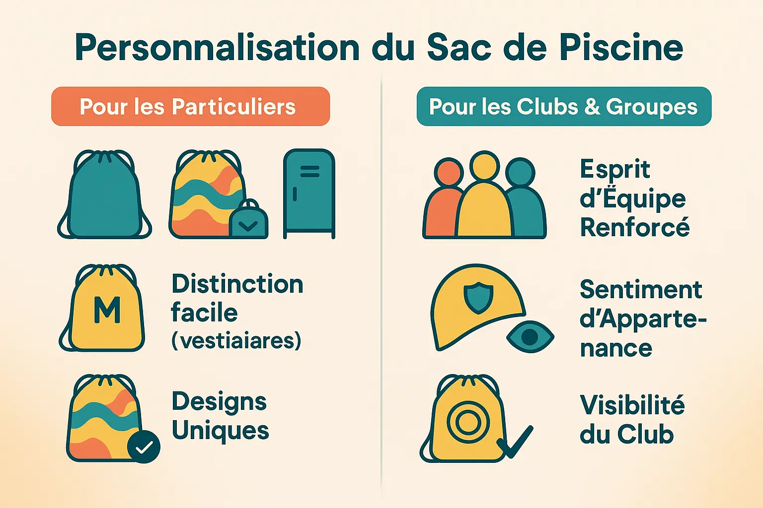 Personnalisation d'un sac de piscine