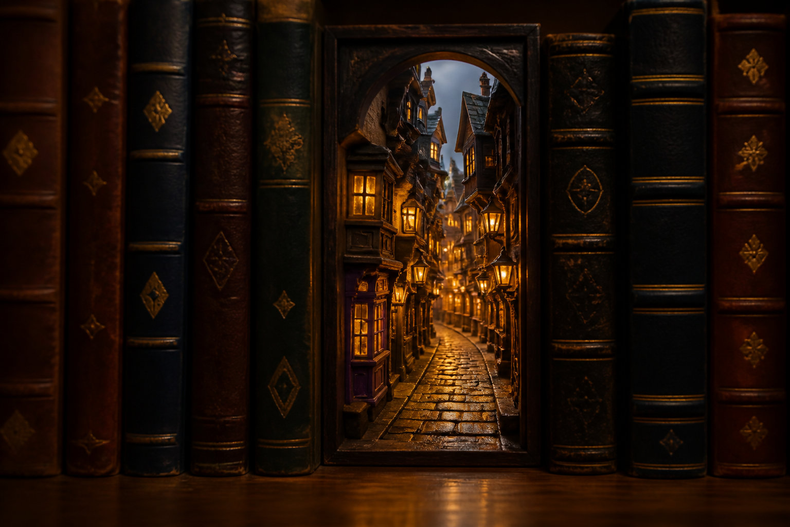 Diagon Alley Book Nook Dioramas for Magical Shelves