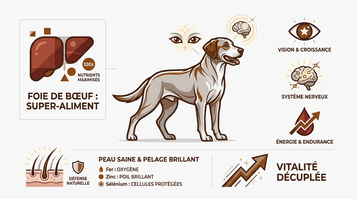 Foie de bœuf pour chien