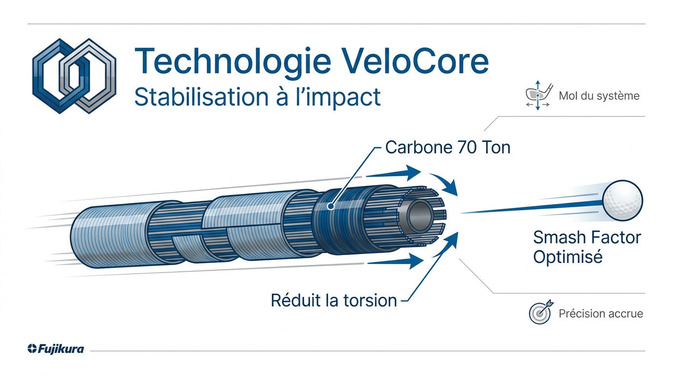 Shaft Fujikura Ventus Blue technologie VeloCore