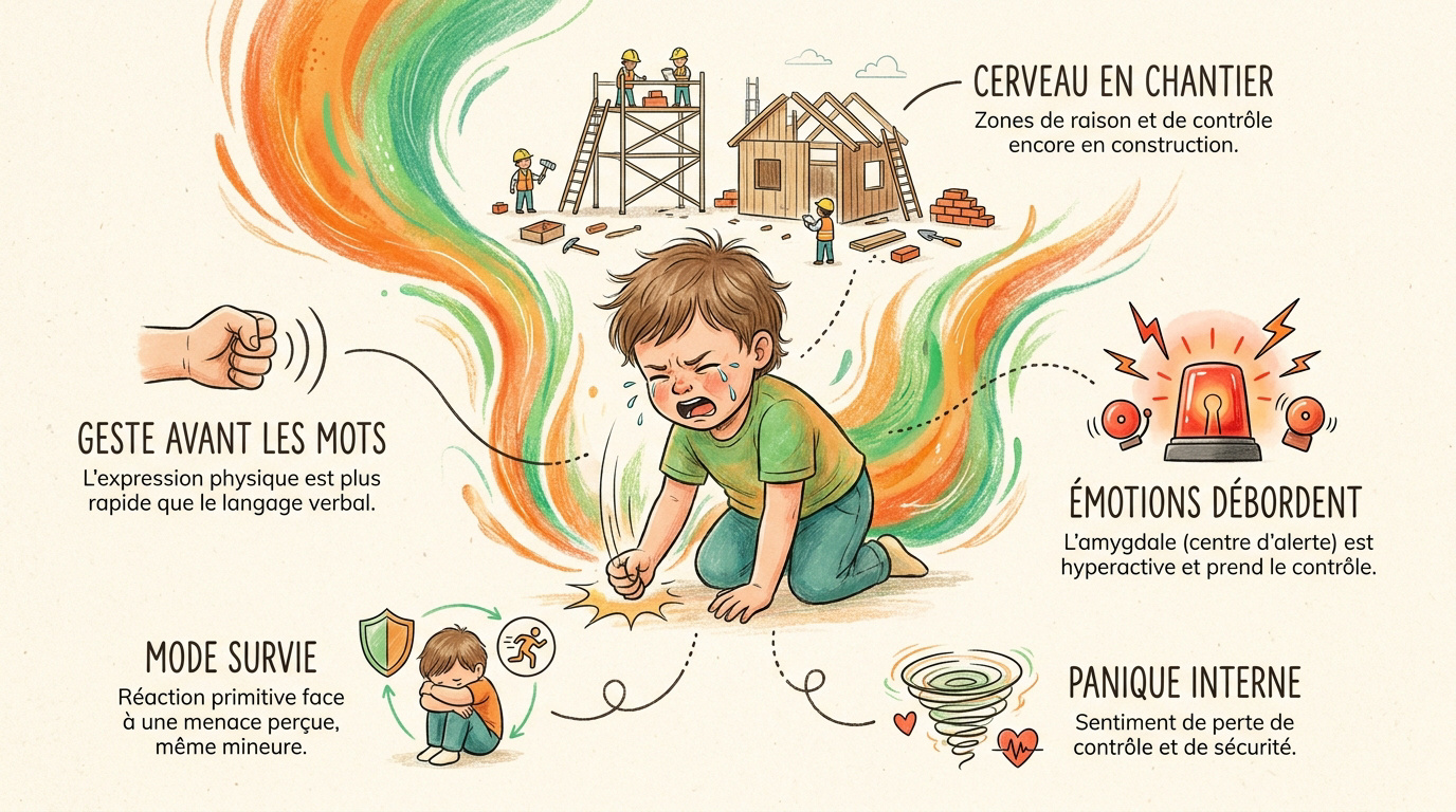 Le papillon des mains 1 Cerveau de l'enfant débordé