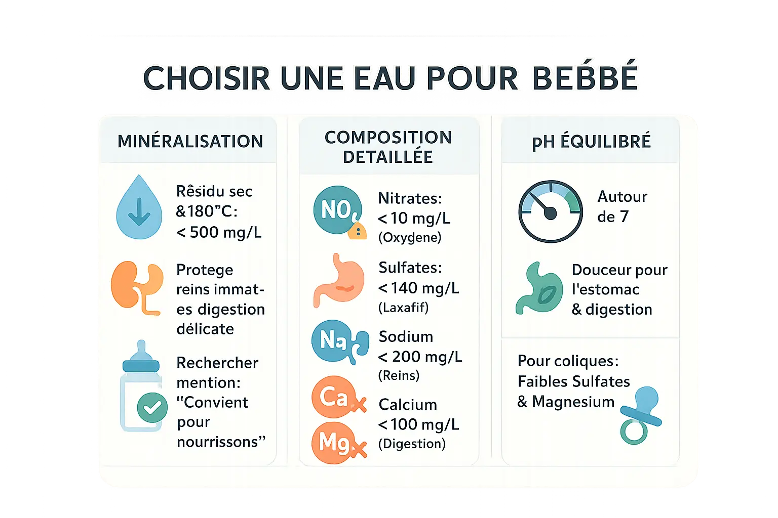 Guide pour choisir l'eau idéale pour bébé