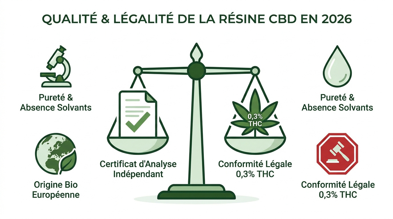Contrôle qualité et conformité légale de la résine CBD en laboratoire