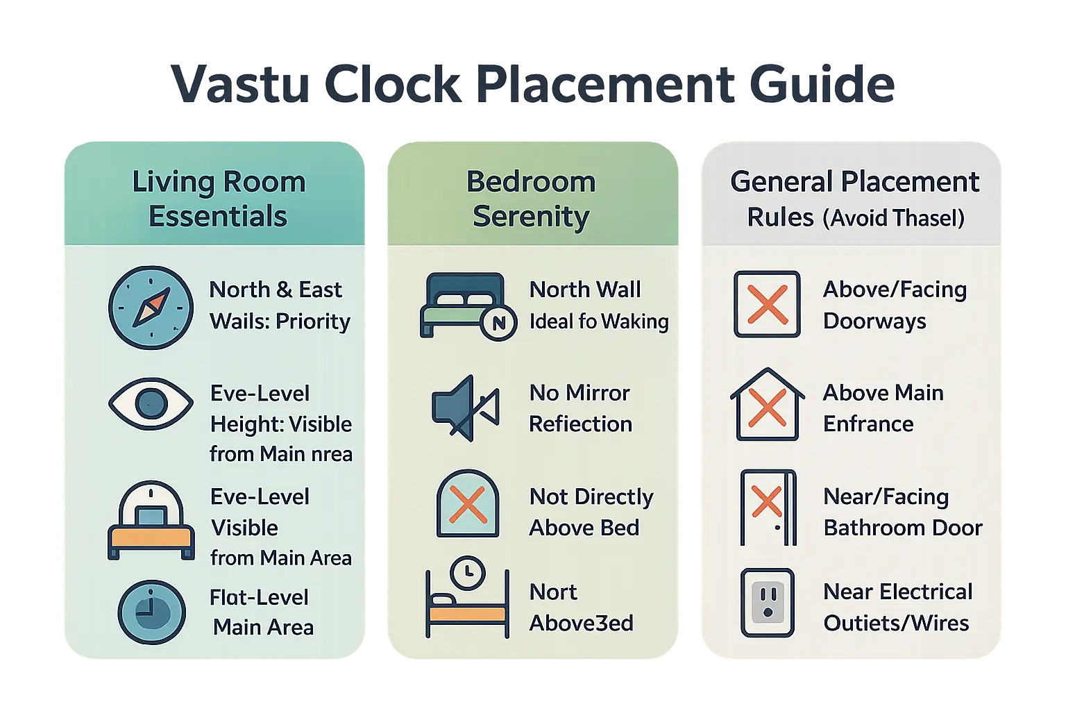 <strong>Vastu clock placement</strong> guide