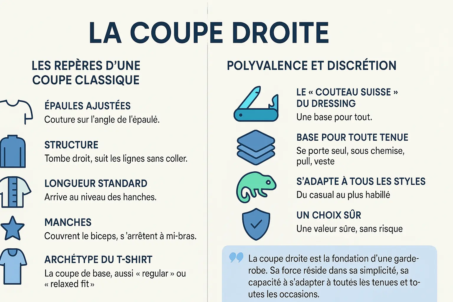 Illustration d'un t-shirt coupe droite sur un cintre