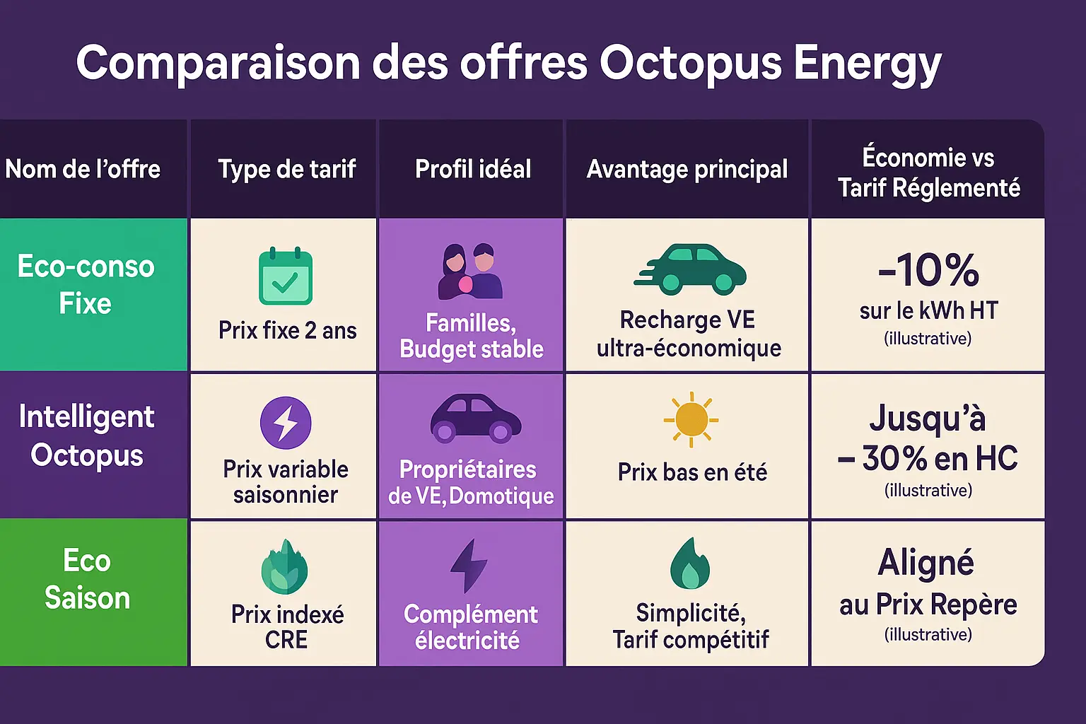 Illustration des offres Octopus Energy