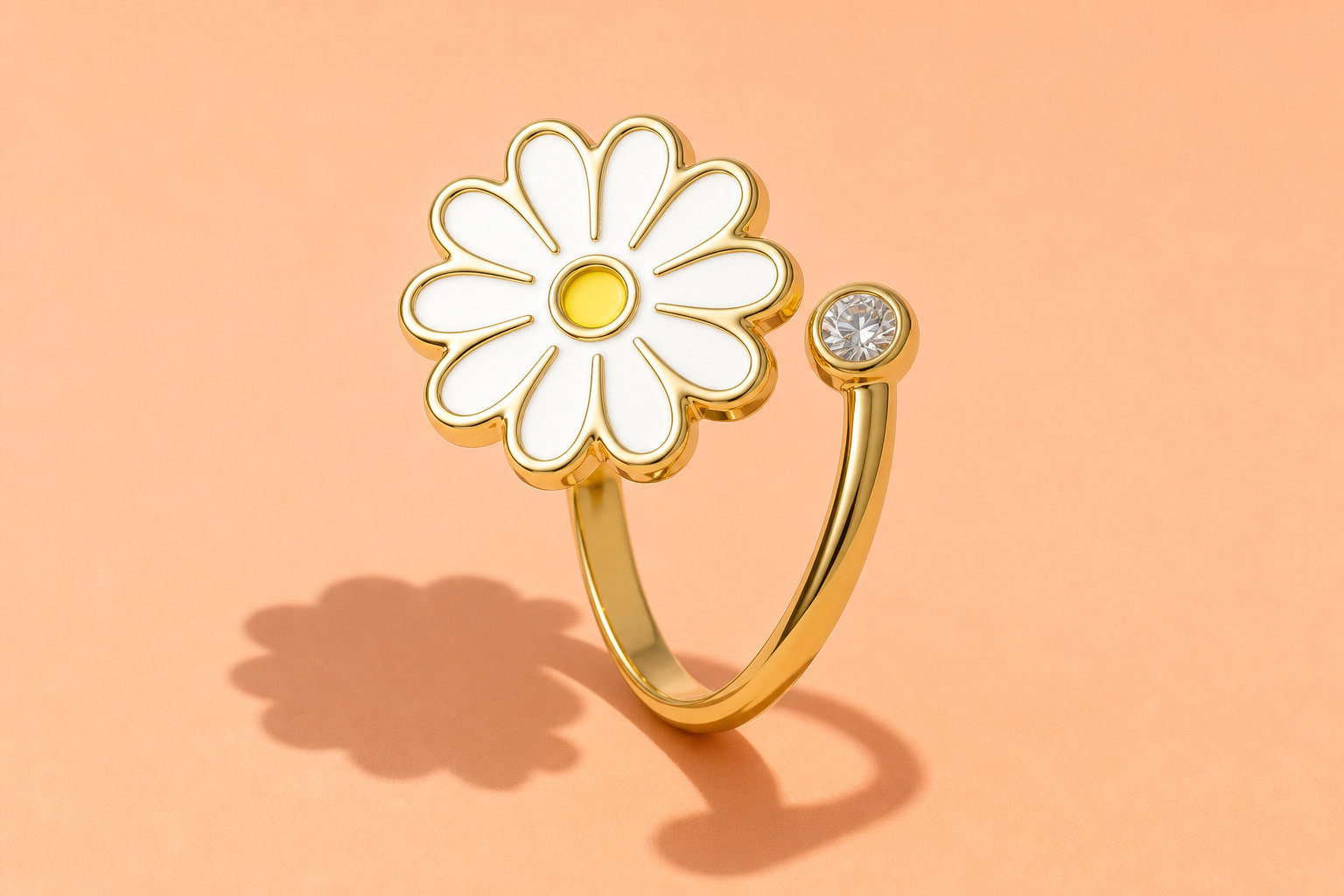 Bague anti-stress ajustable - tournesol : la gaieté au bout des doigts