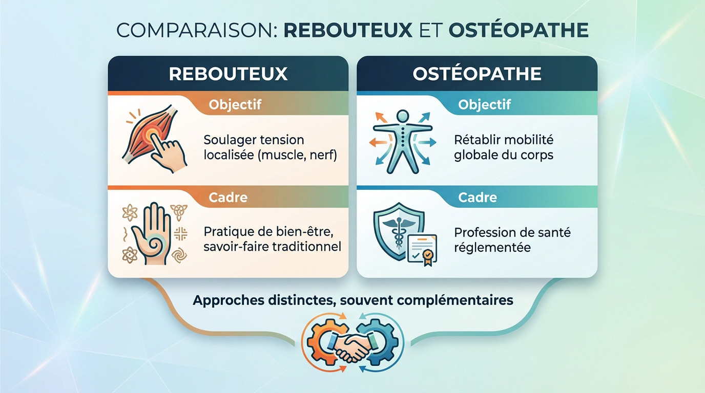 Comparaison entre les techniques de rebouteux et d'ostéopathe à Annecy