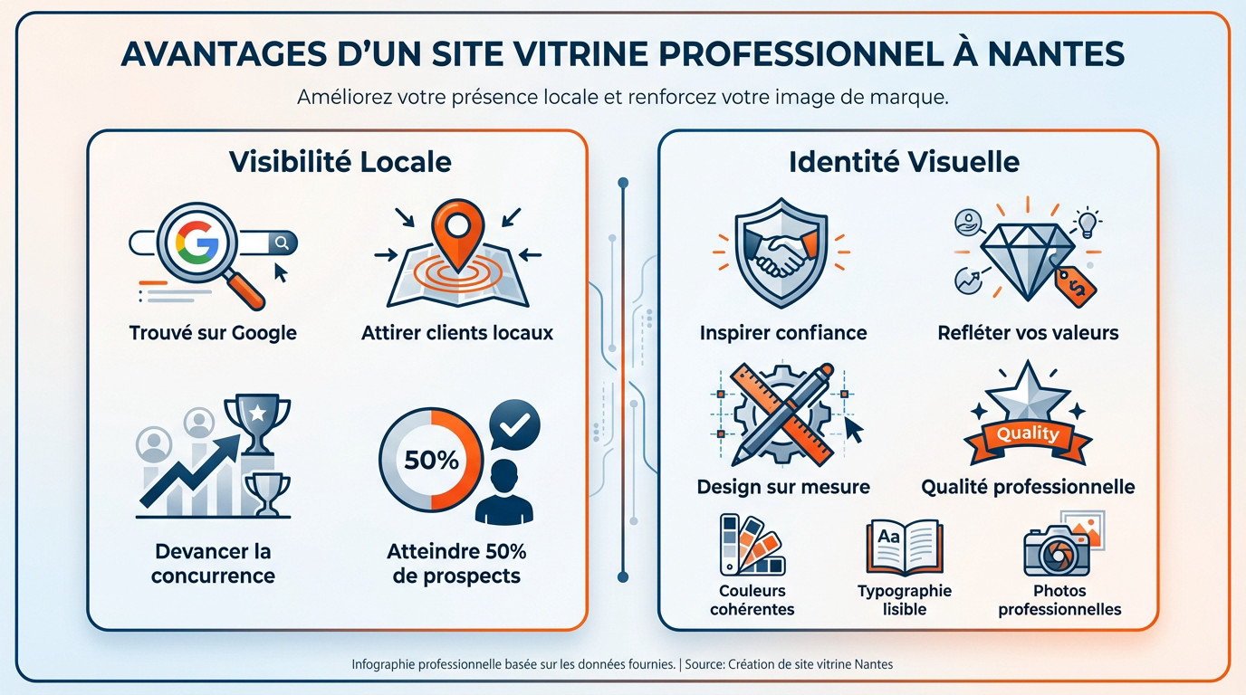 Avantages d'une <strong>création de site vitrine à Nantes</strong> pour les professionnels