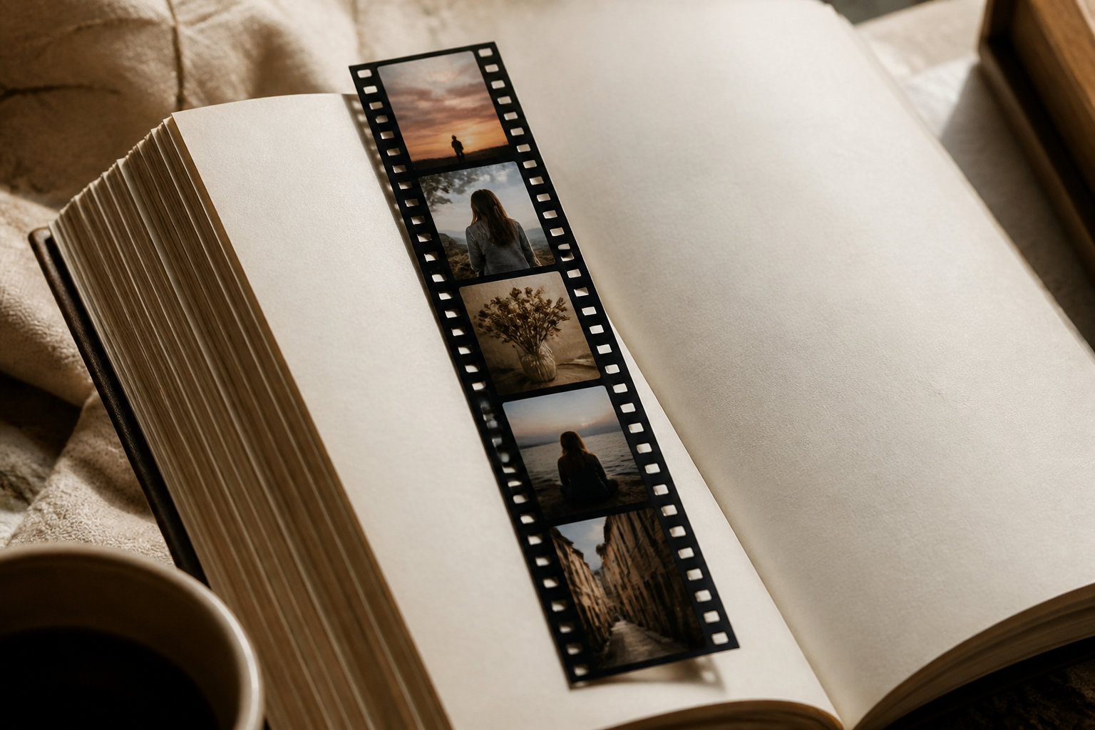 Tes plus beaux souvenirs dans un marque-page photo
