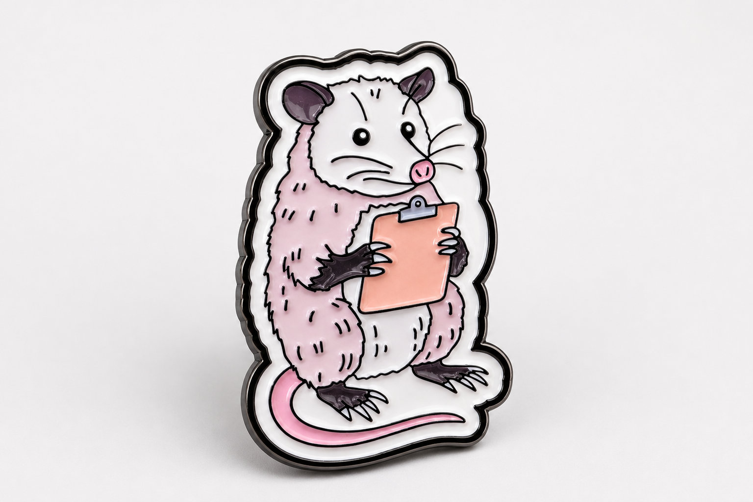 Channel your inner skeptic with the Are You Kidding Me Opossum Pin
