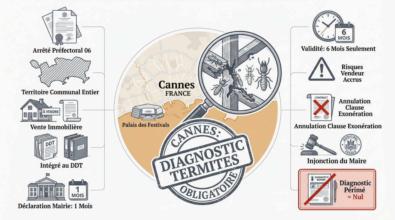 Réglementation termites à Cannes et diagnostic obligatoire