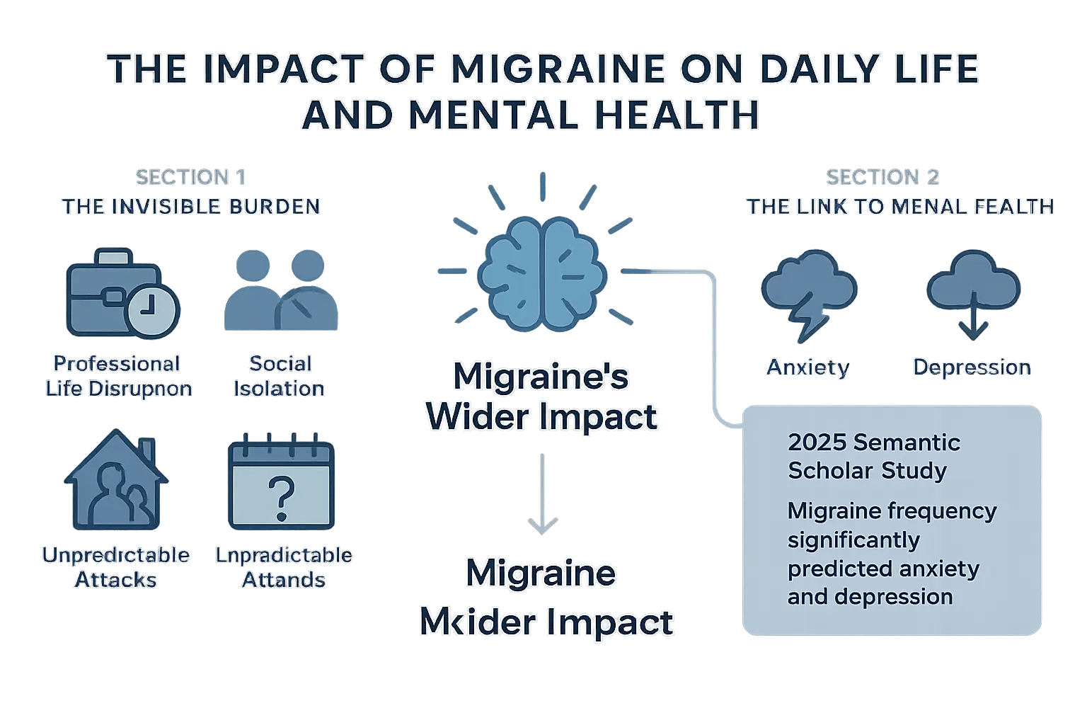 <strong>Migraine impact on daily life and mental health</strong>