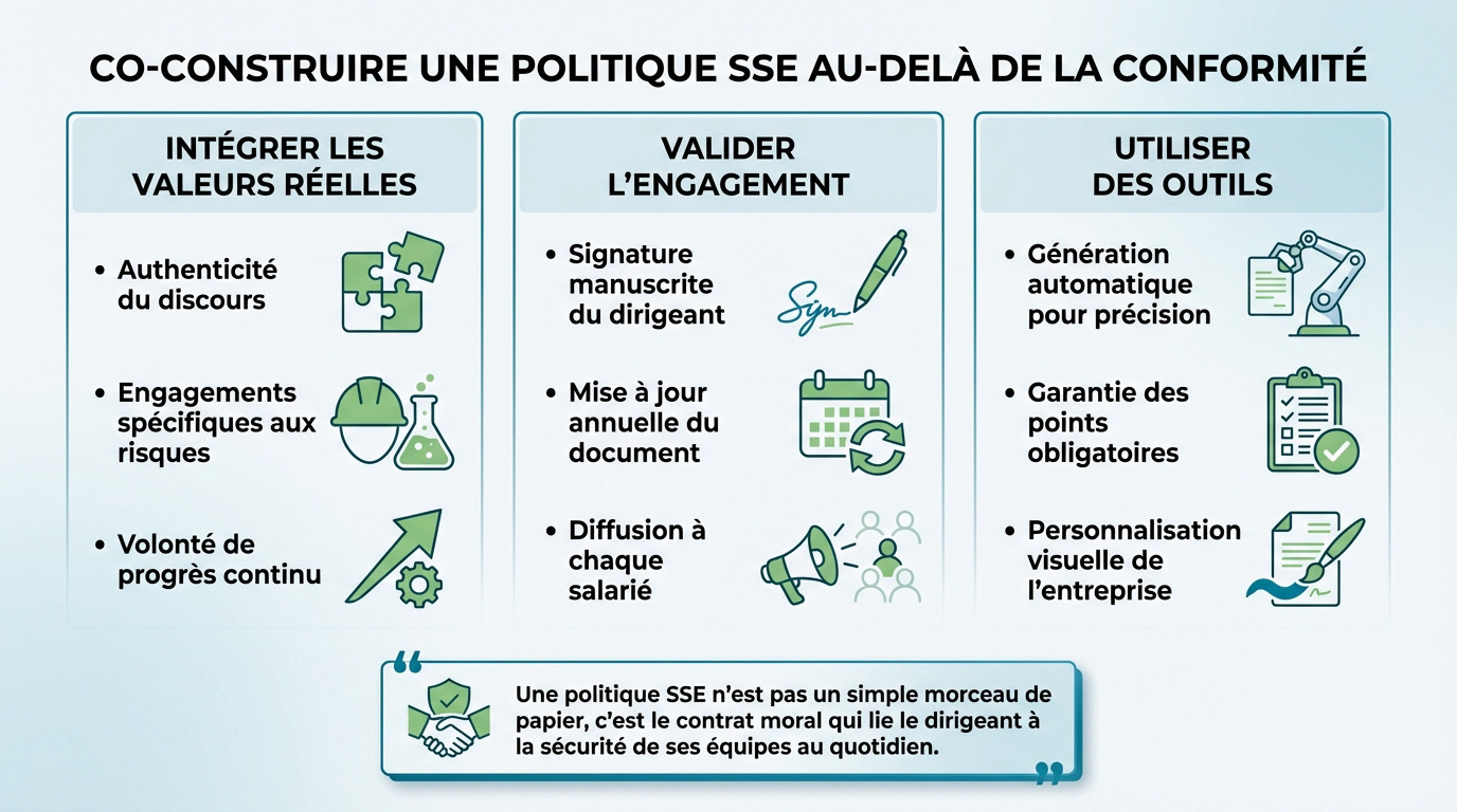 Réunion de direction pour la signature de la politique SSE MASE