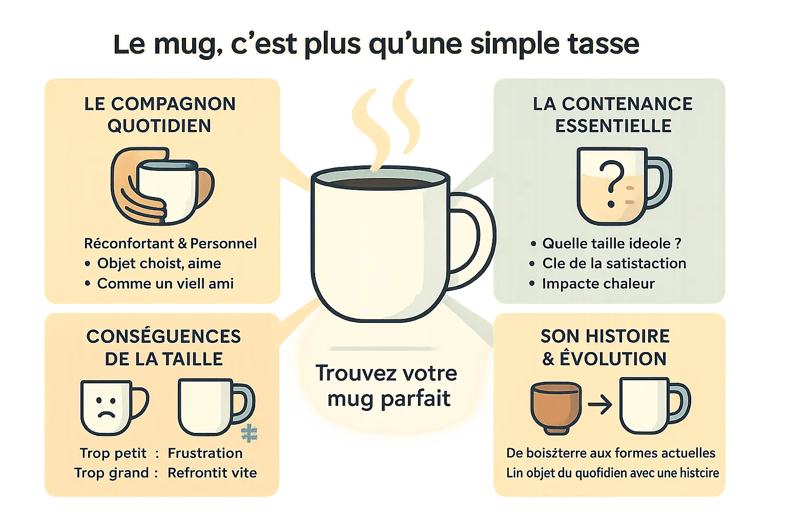 Illustration d'un mug vintage