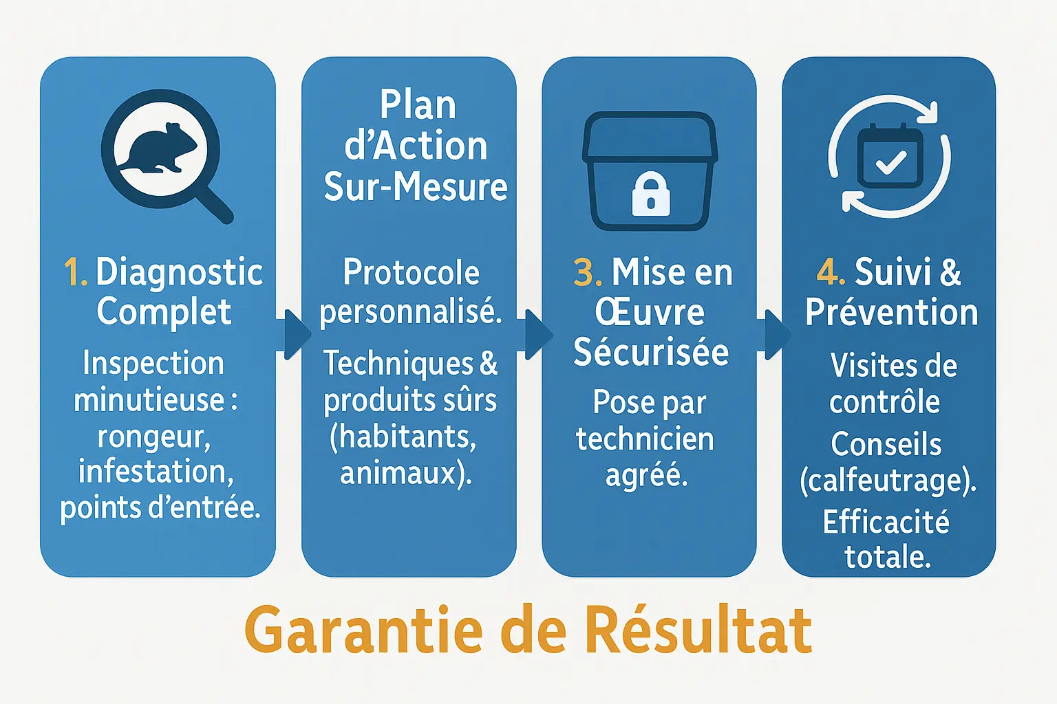 Illustration d'une dératisation professionnelle en 4 étapes à Bourg-la-Reine