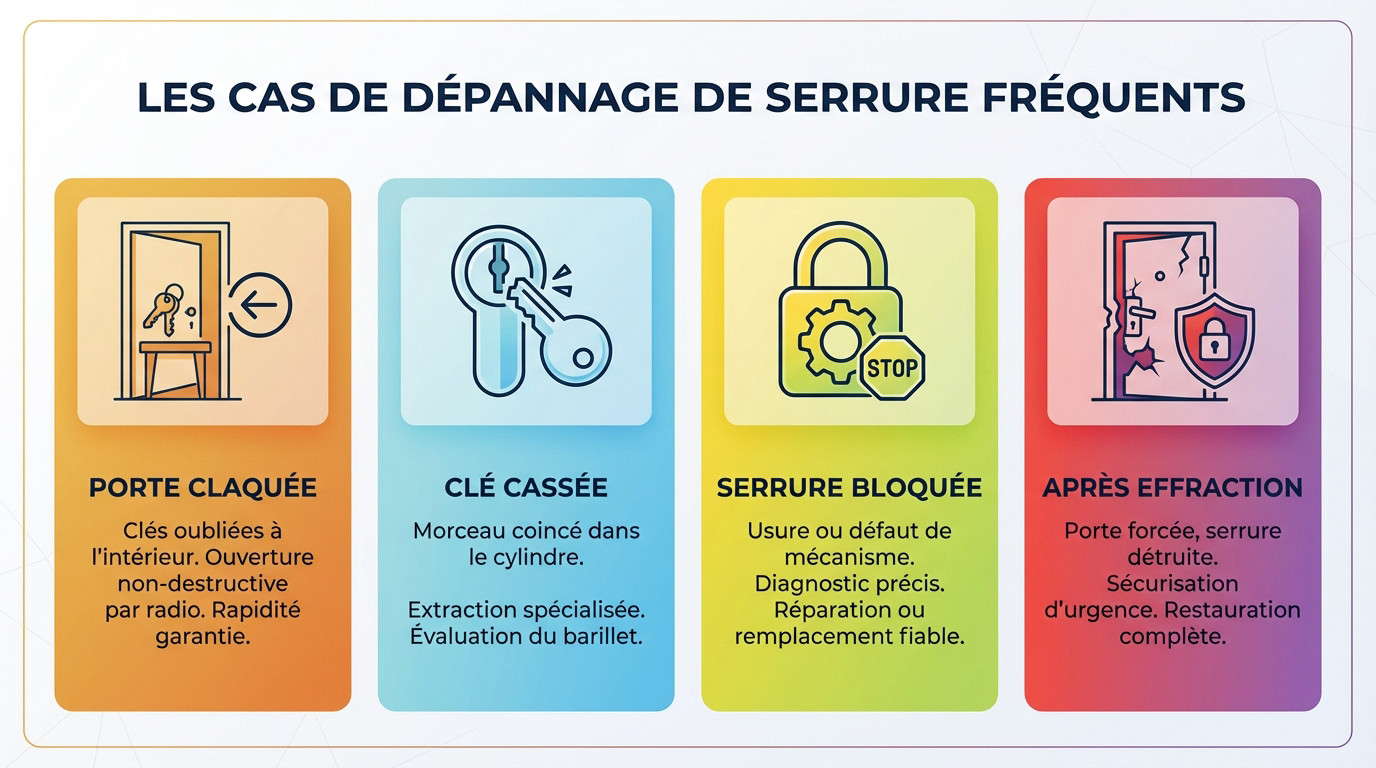 Intervention d'un serrurier professionnel sur une serrure bloquée