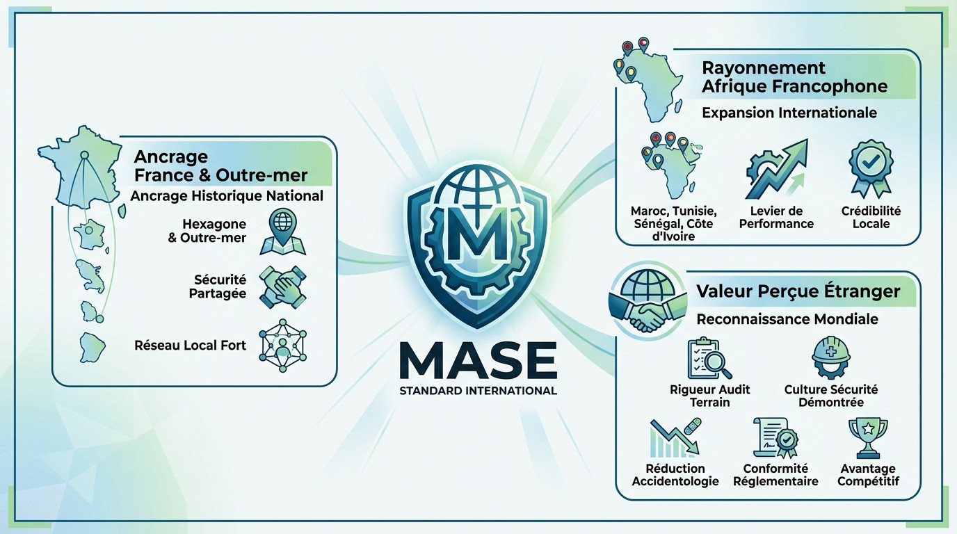 Carte du rayonnement international de la certification MASE et sa valeur pour l'export