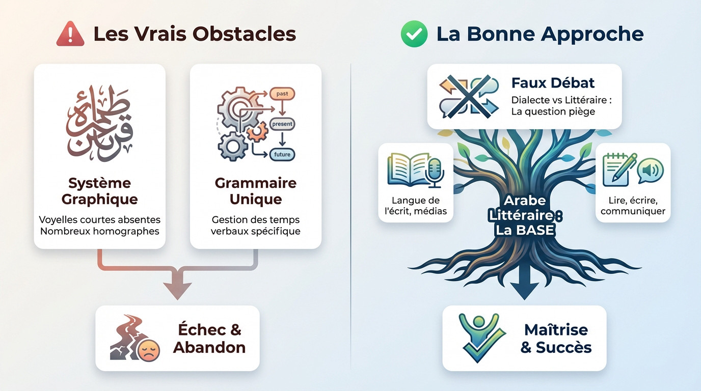 Illustration des obstacles linguistiques entre le français et l'arabe