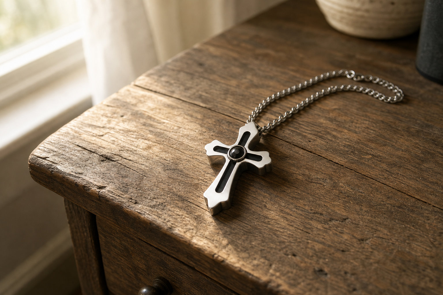 Le Pendentif Croix Percée pour une lumière qui vous guide