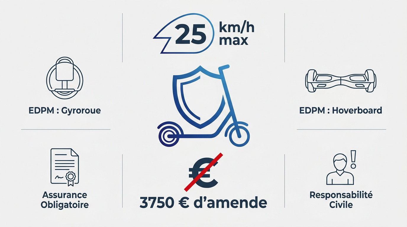 Règles de sécurité et amendes pour les EDPM en France
