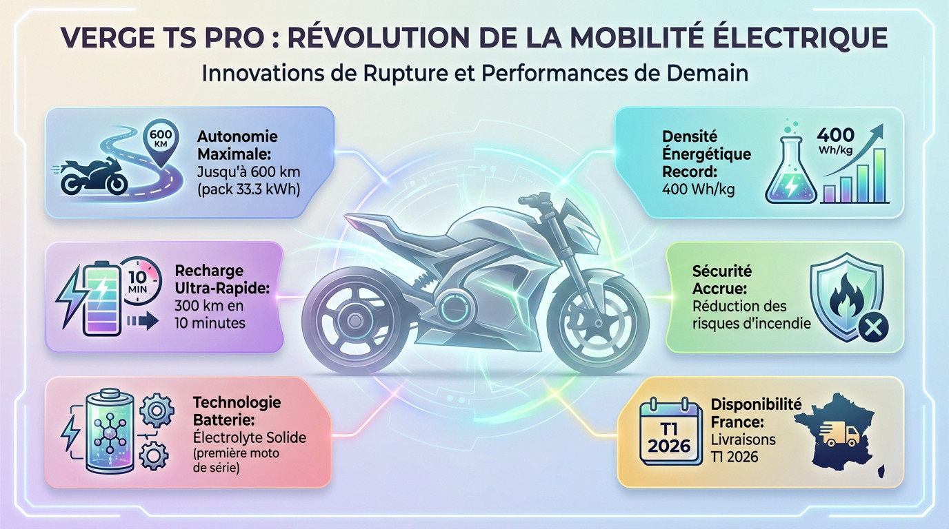 Verge TS Pro moto électrique autonomie recharge rapide