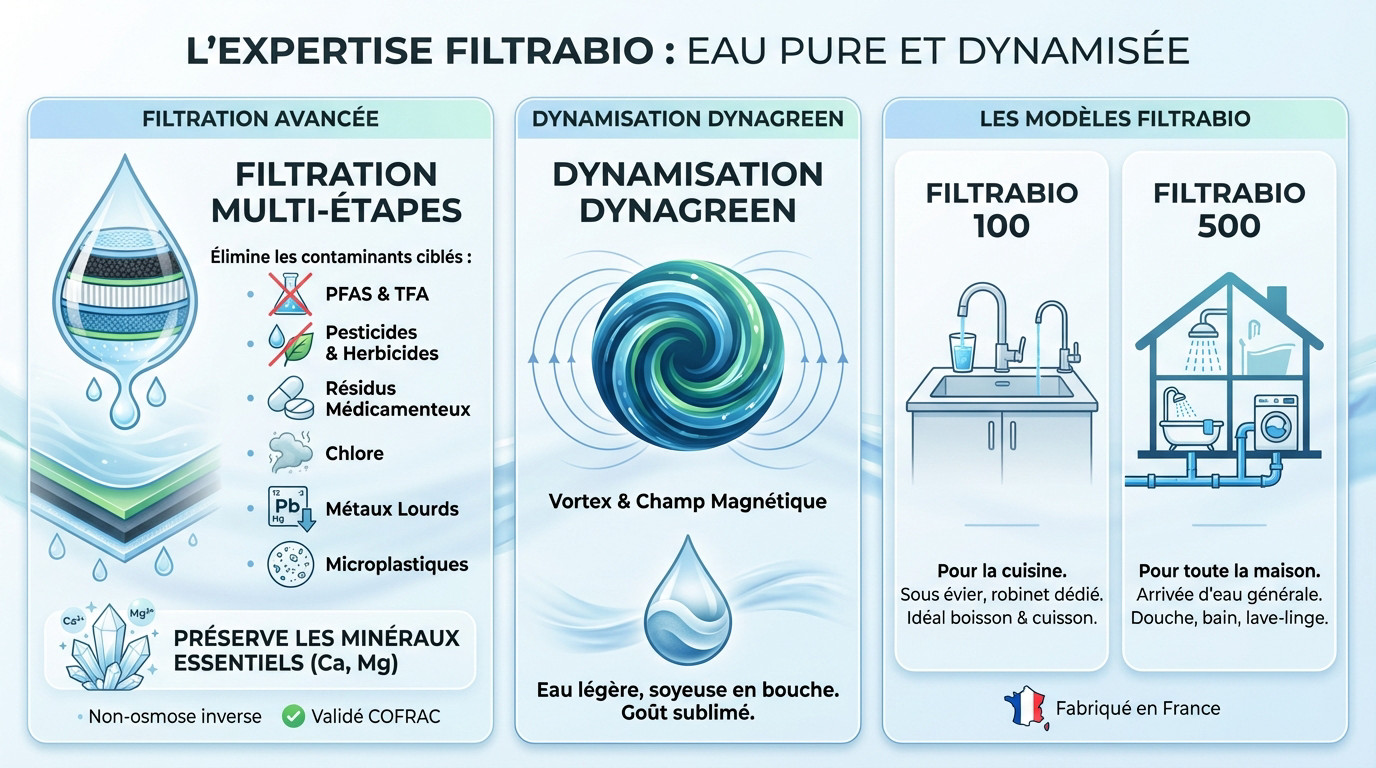 Technologie Filtrabio filtration et dynamisation de l'eau