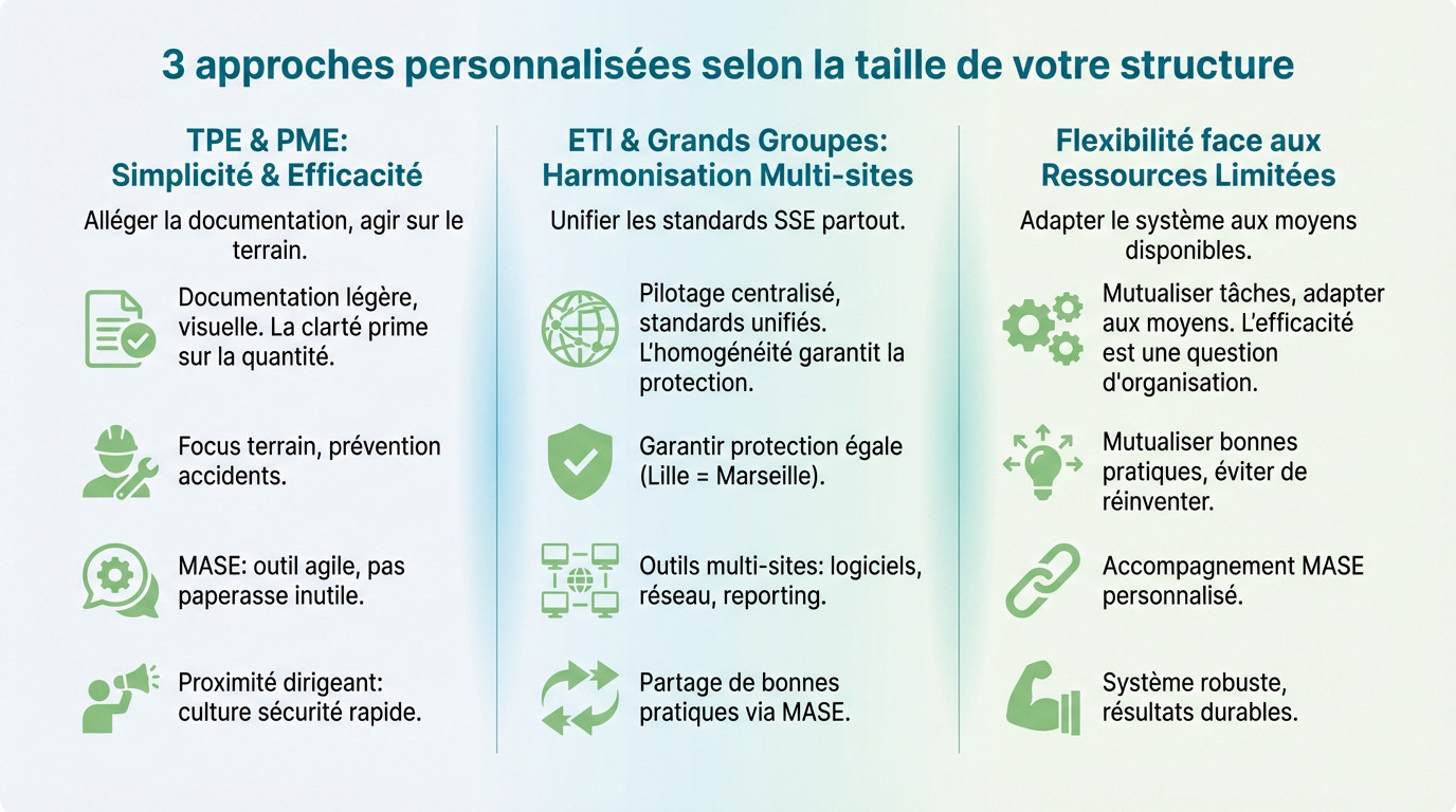 Adaptation de la certification MASE pour TPE PME et Grands Groupes