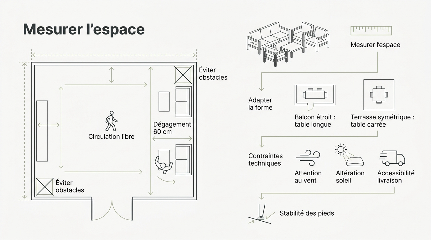 Aménagement d'un salon de jardin moderne sur une terrasse en bois avec plantes