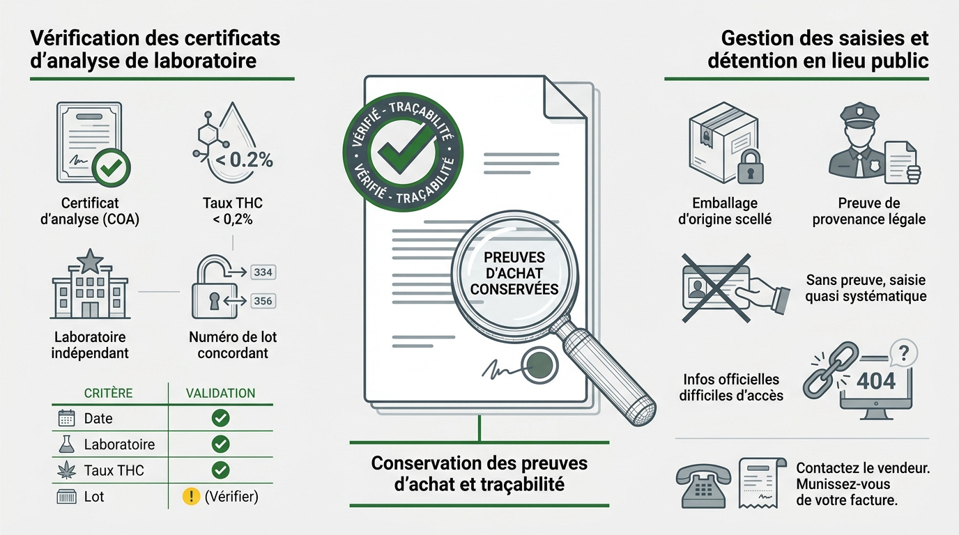 Certificat d'analyse et preuve d'achat de CBD en Belgique